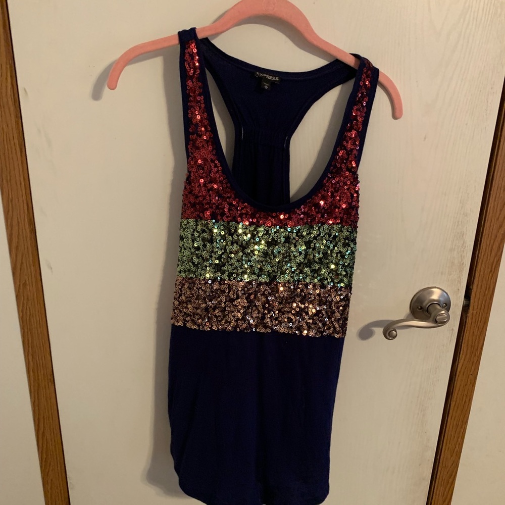 Express sparkly tank top